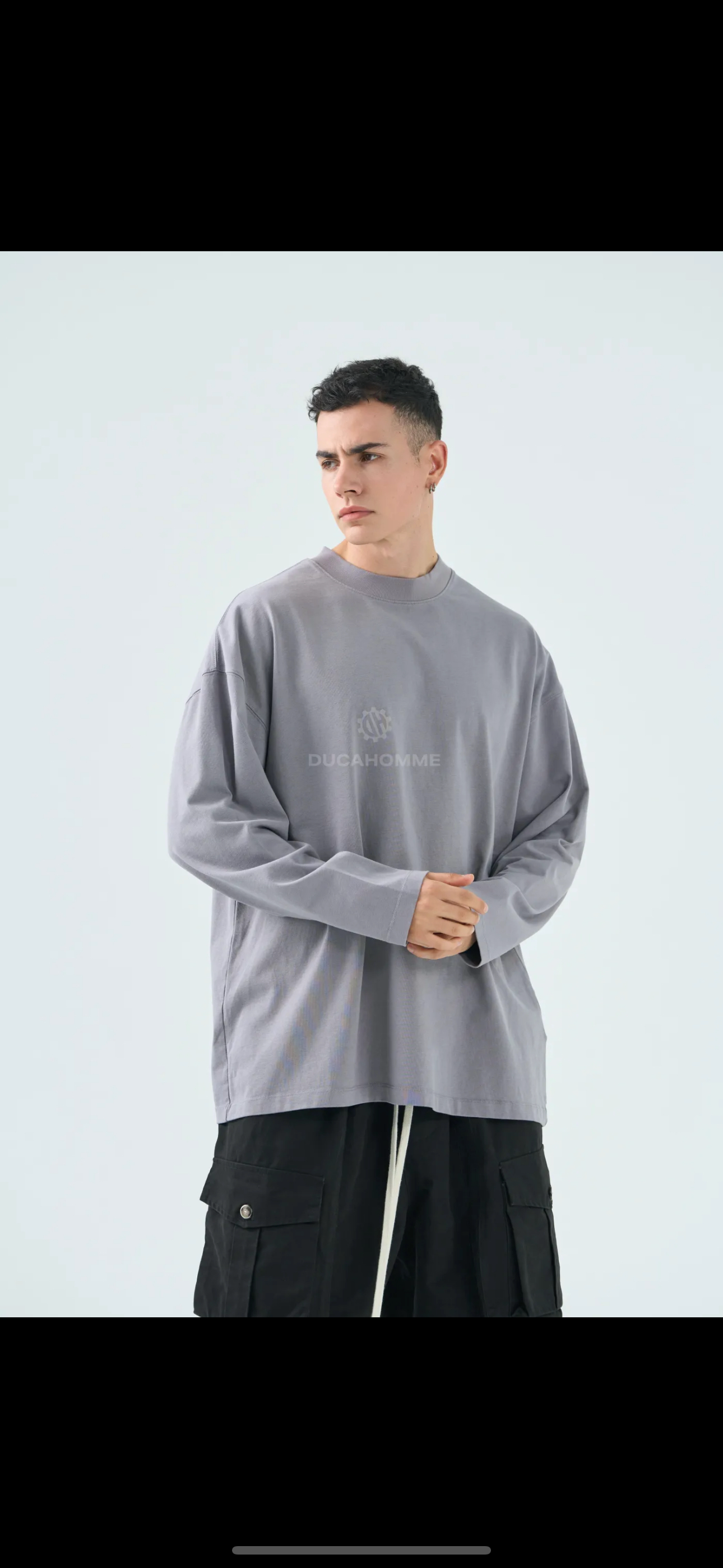 T-Shirt Maniche lunghe Grigio