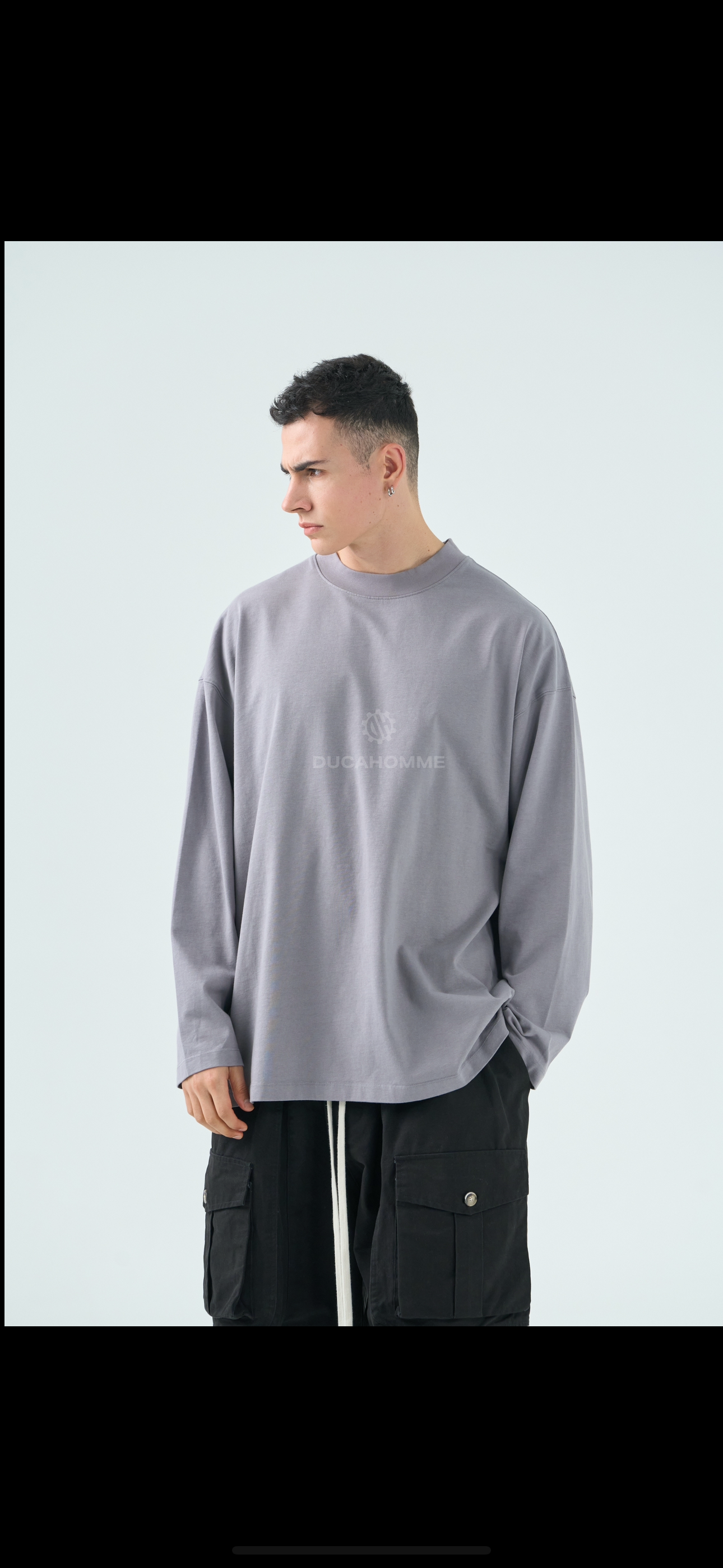 T-Shirt Maniche lunghe Grigio