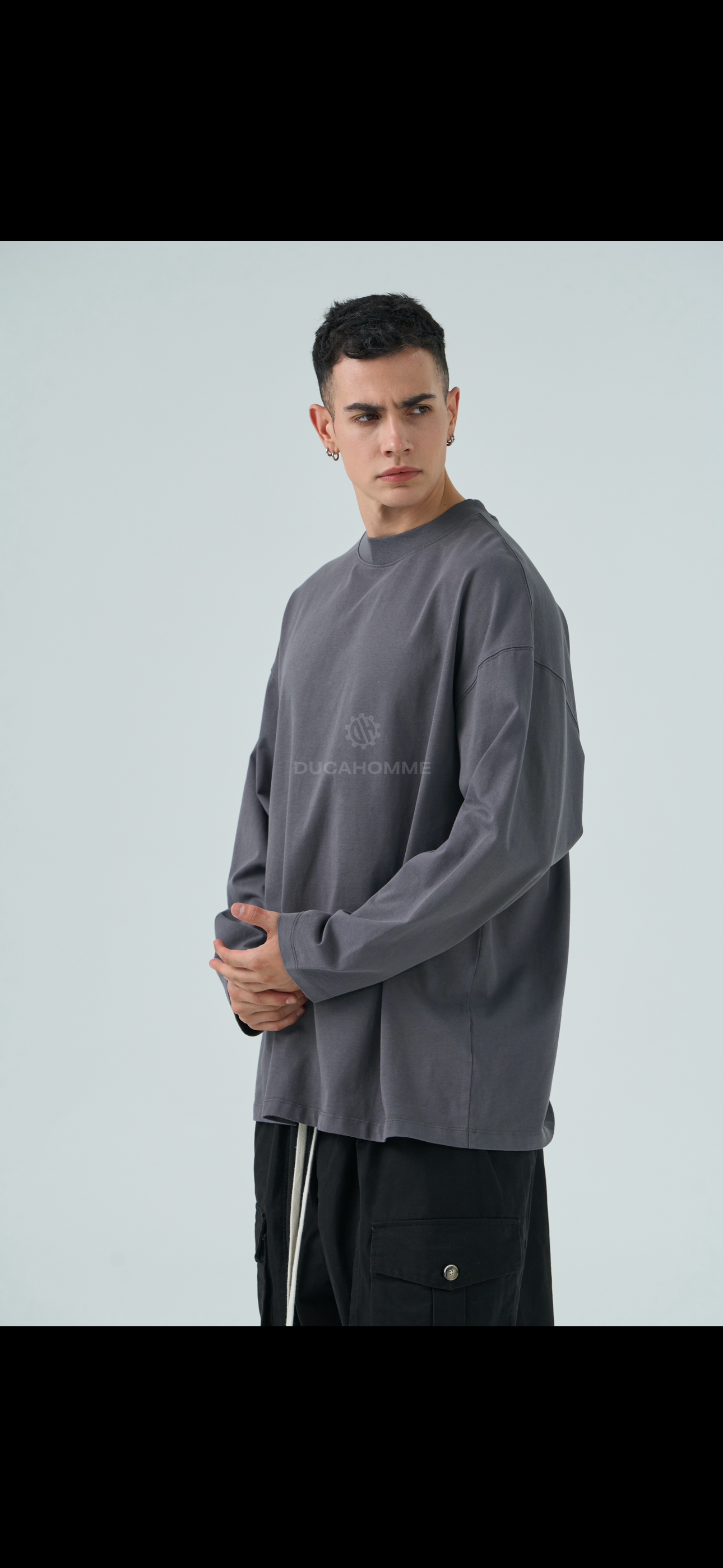 T-Shirt Maniche lunghe Grigio scuro