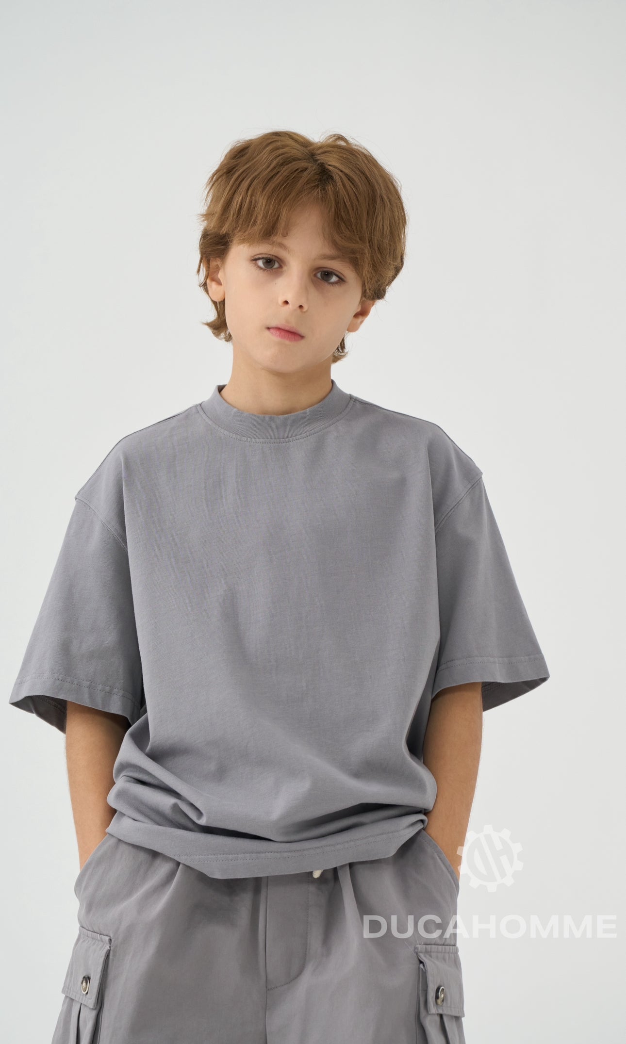 T-Shirt bambino Grigio Campus