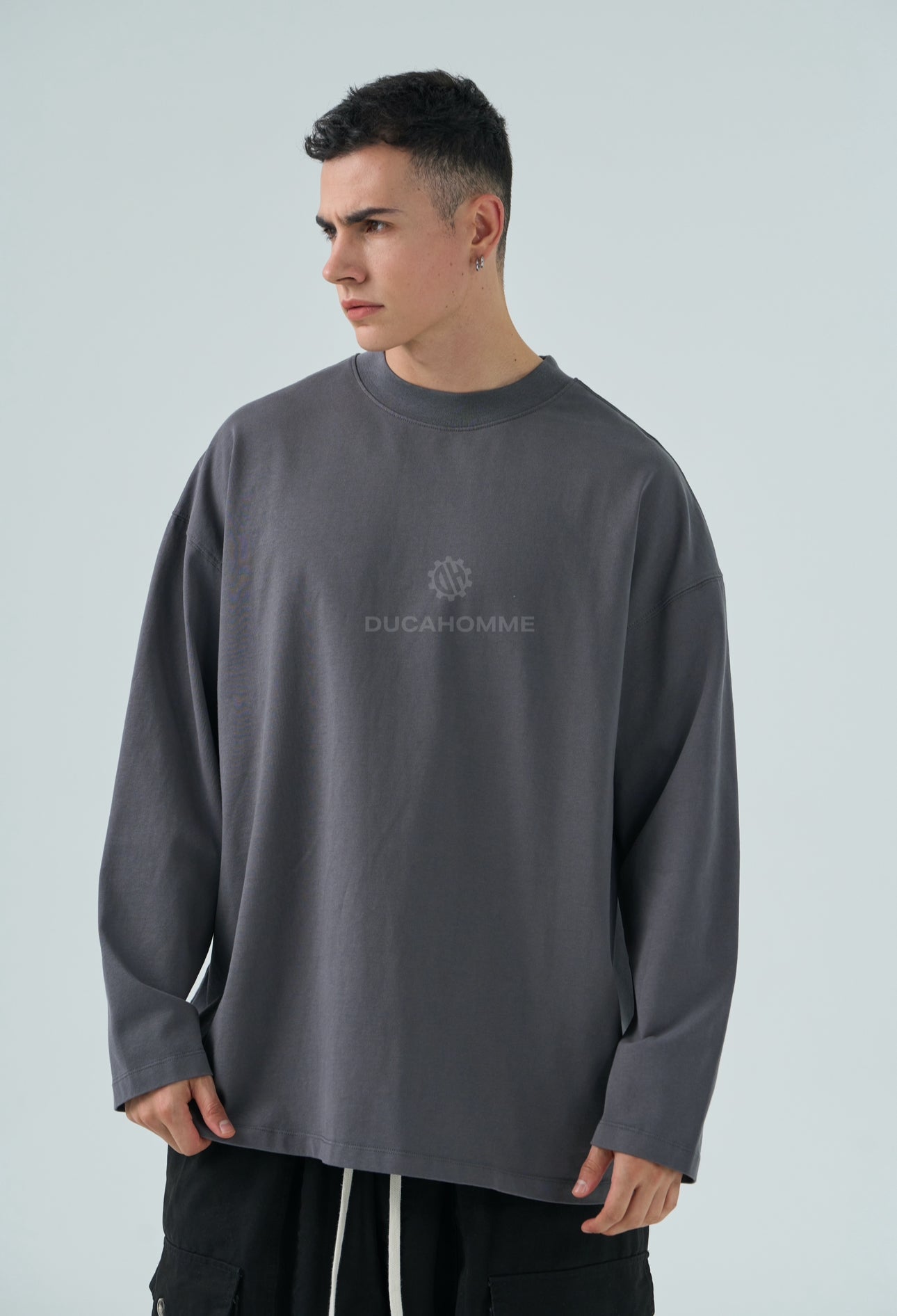 T-Shirt Maniche lunghe Grigio scuro