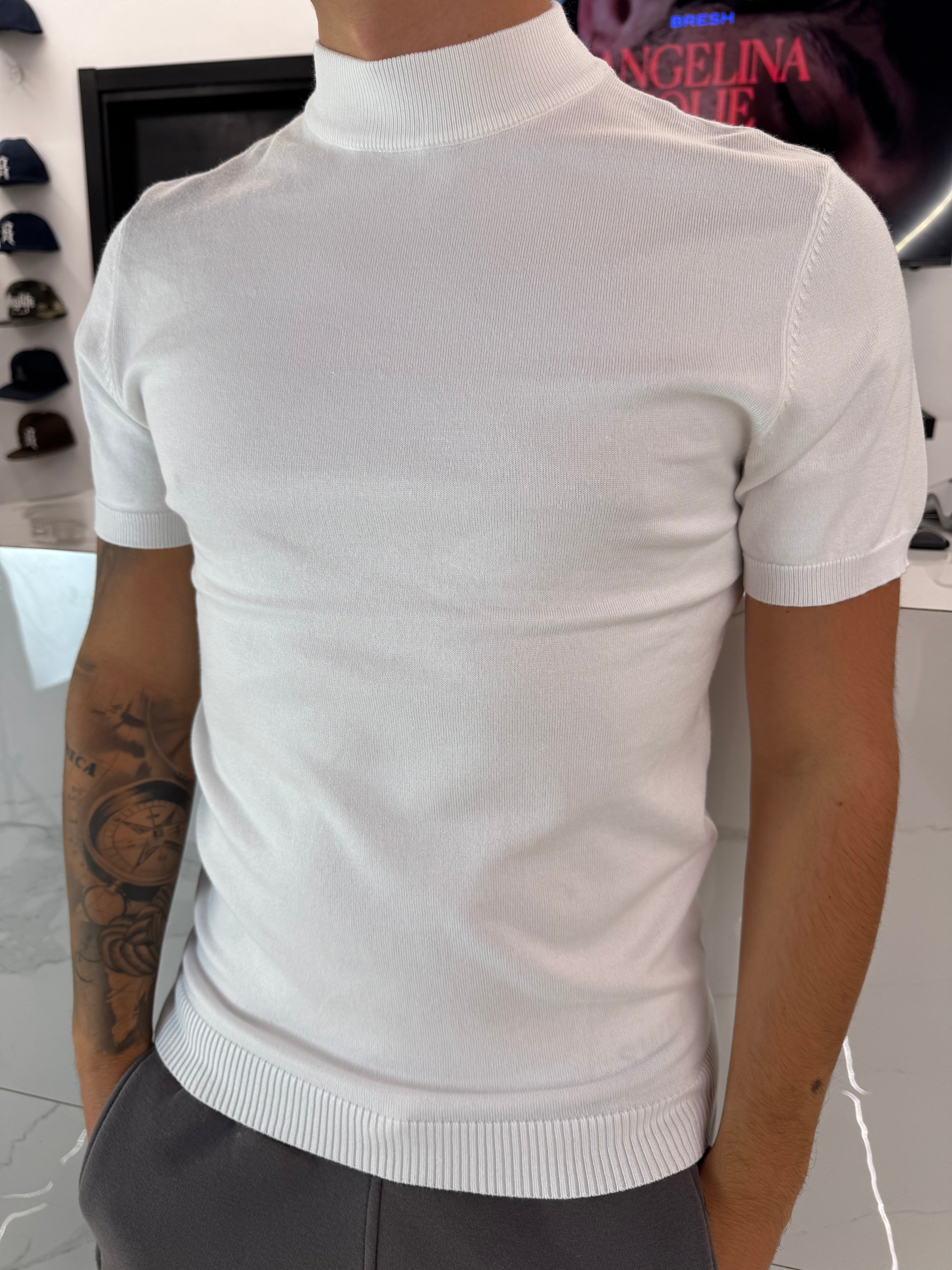 T shirt in filo bianco