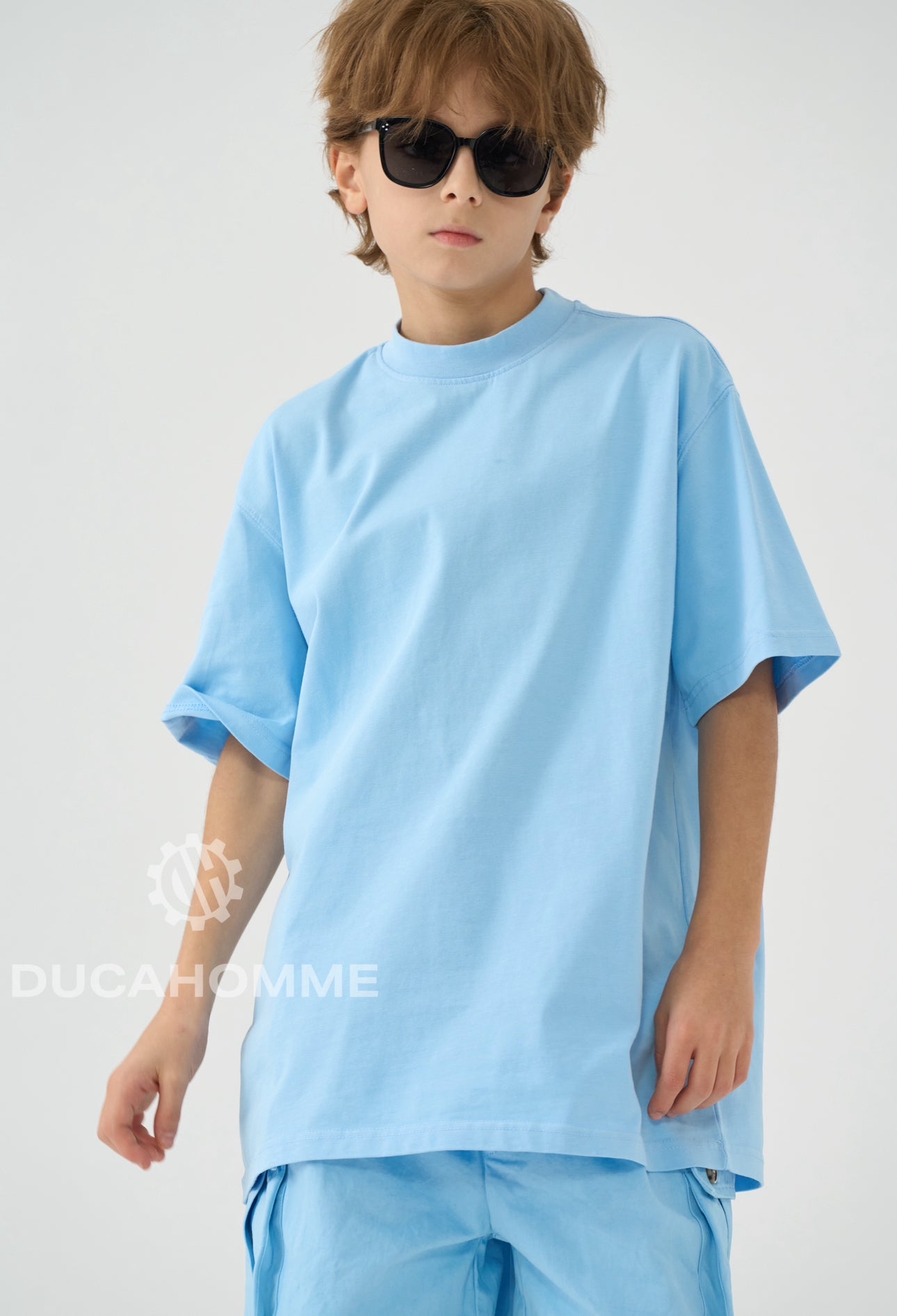 T-Shirt bambino Celeste