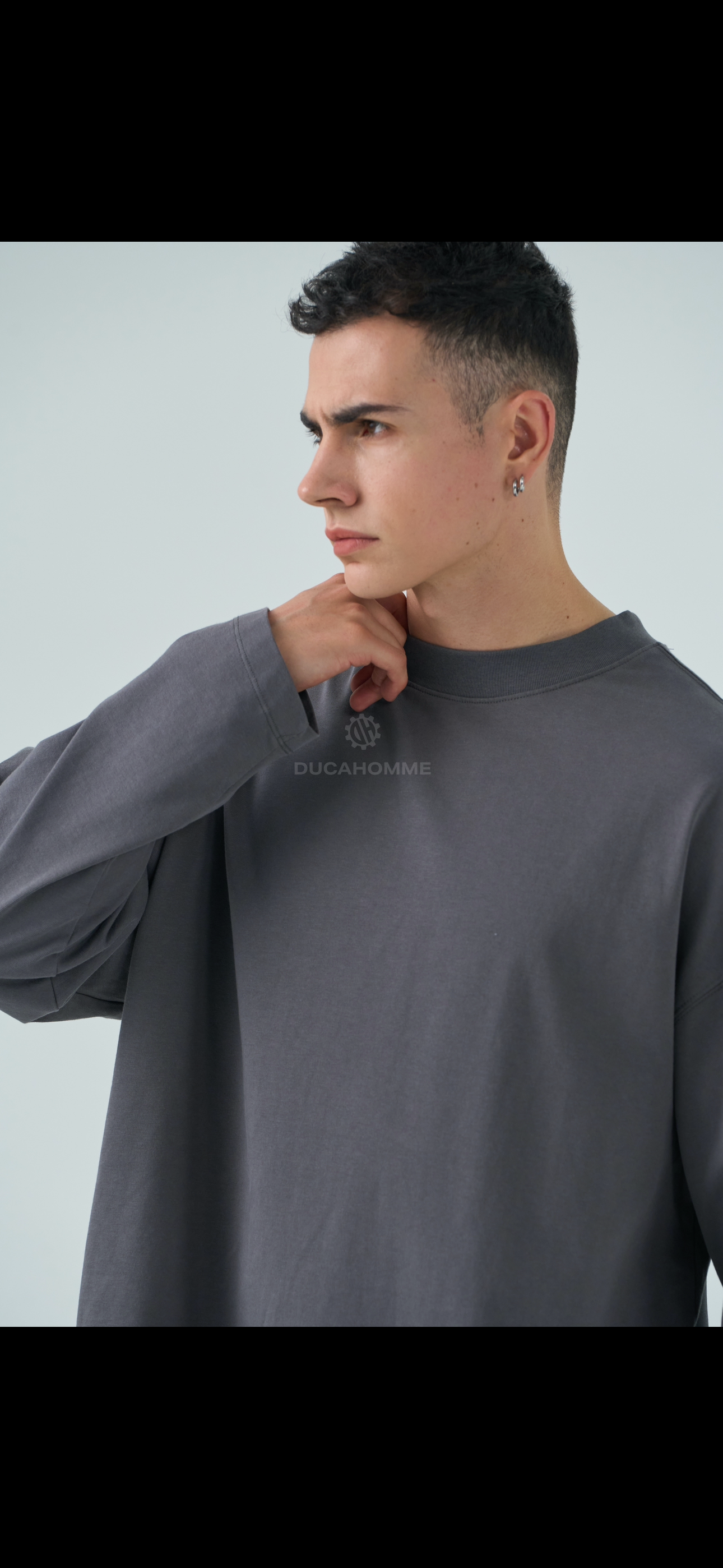 T-Shirt Maniche lunghe Grigio scuro