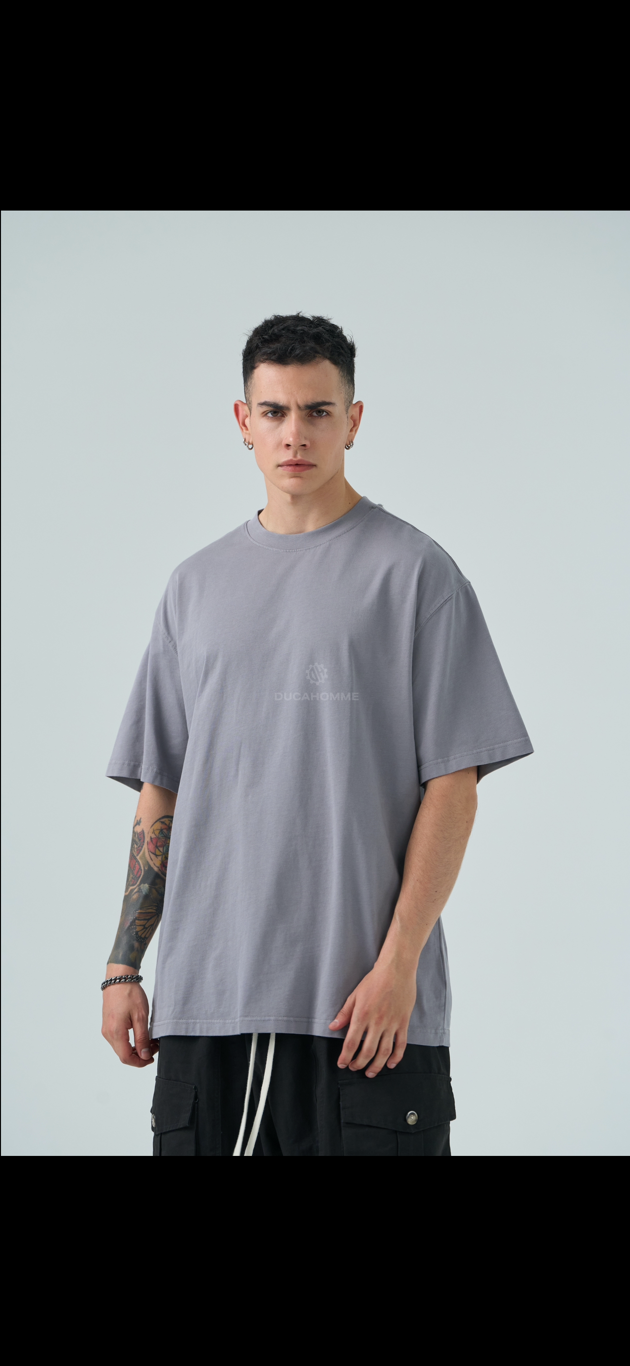 T-Shirt semi Over grigio campus