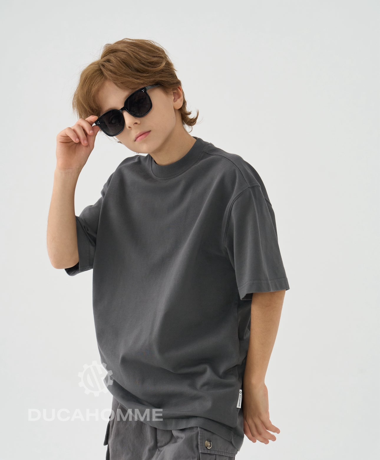 T-Shirt bambino Grigio scuro