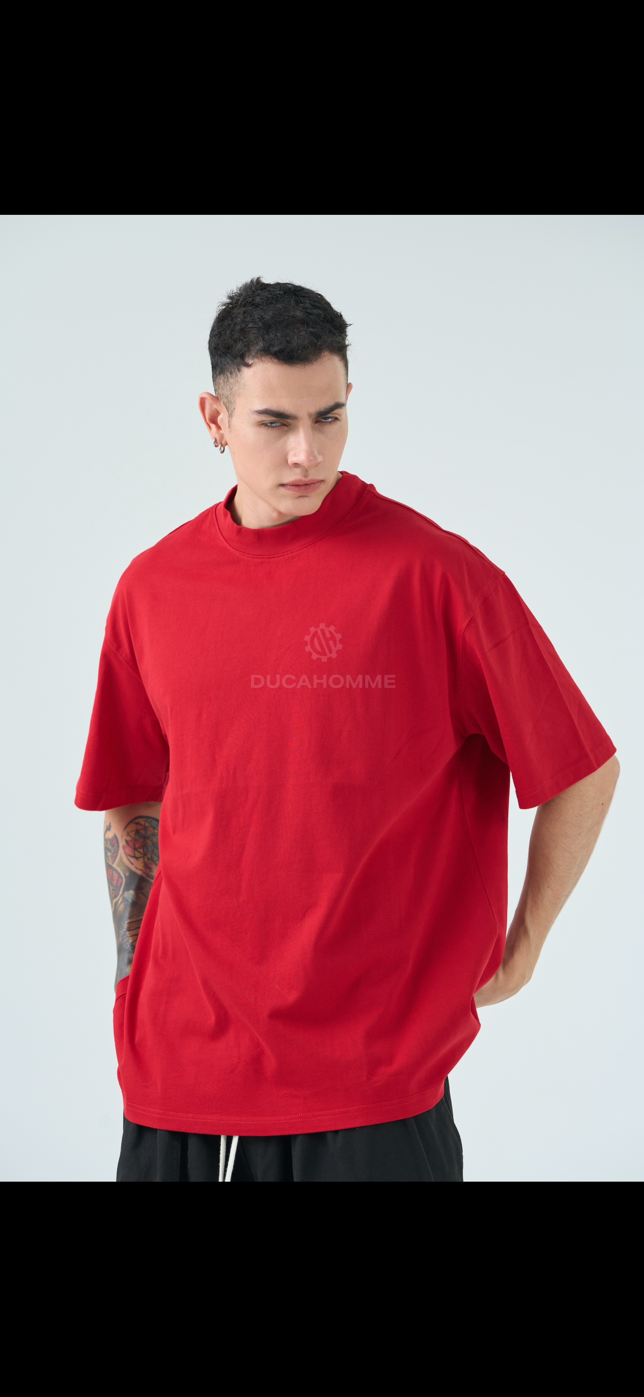 T-Shirt semi Over rosso