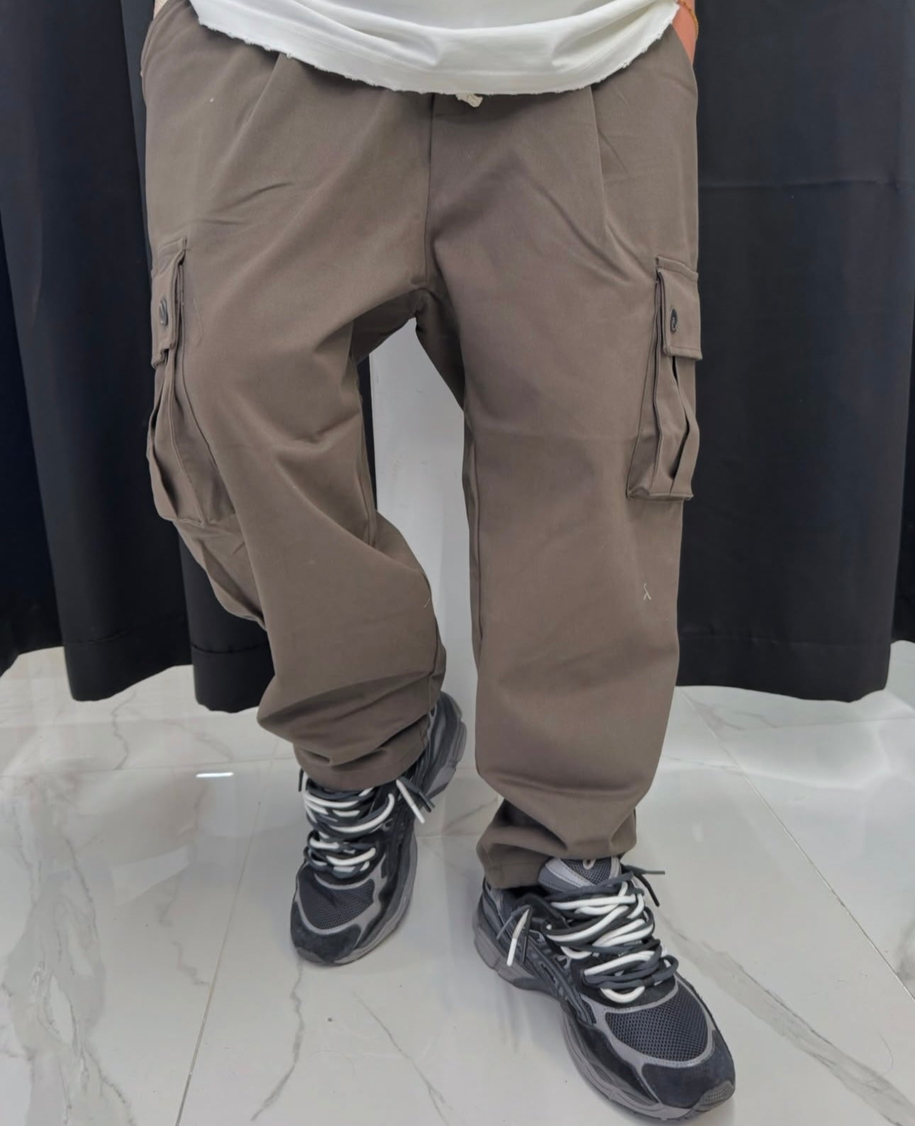 Pantaloni cargo Over Marroni