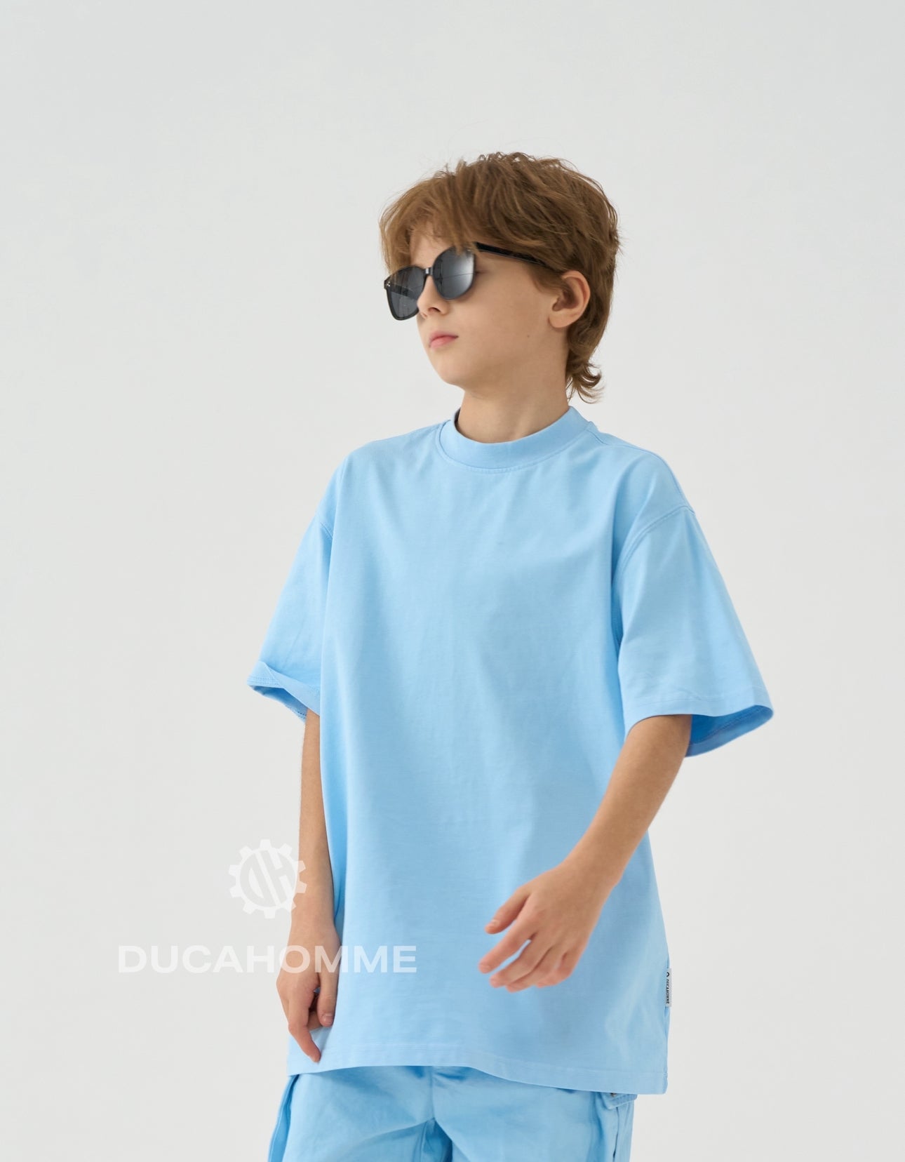 T-Shirt bambino Celeste
