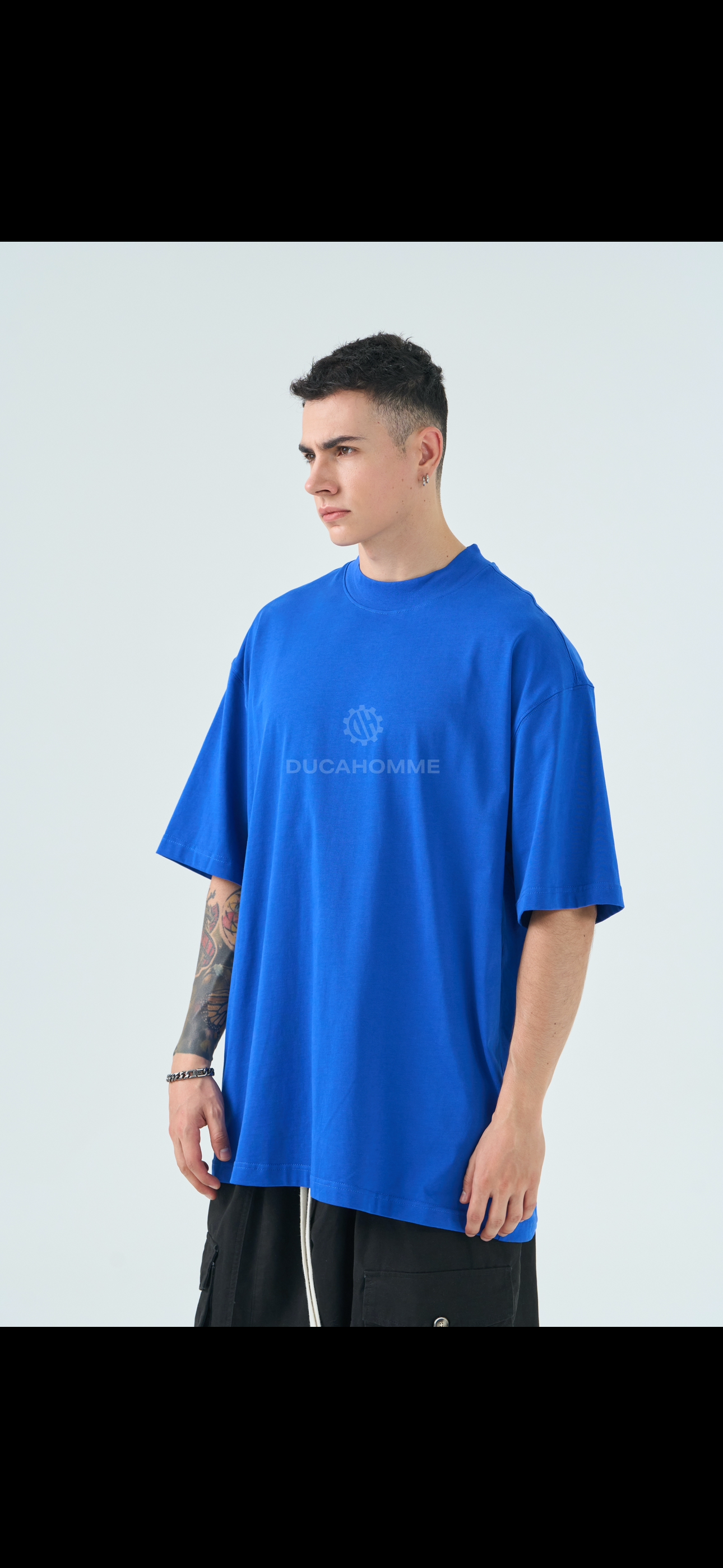 T-Shirt semi Over Blu Royal
