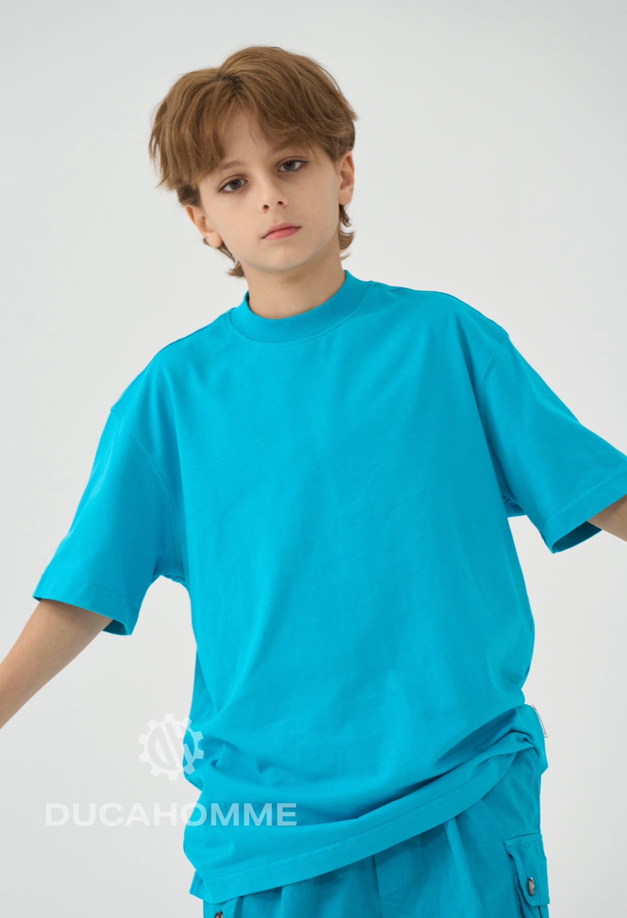 T-Shirt bambino Turchese