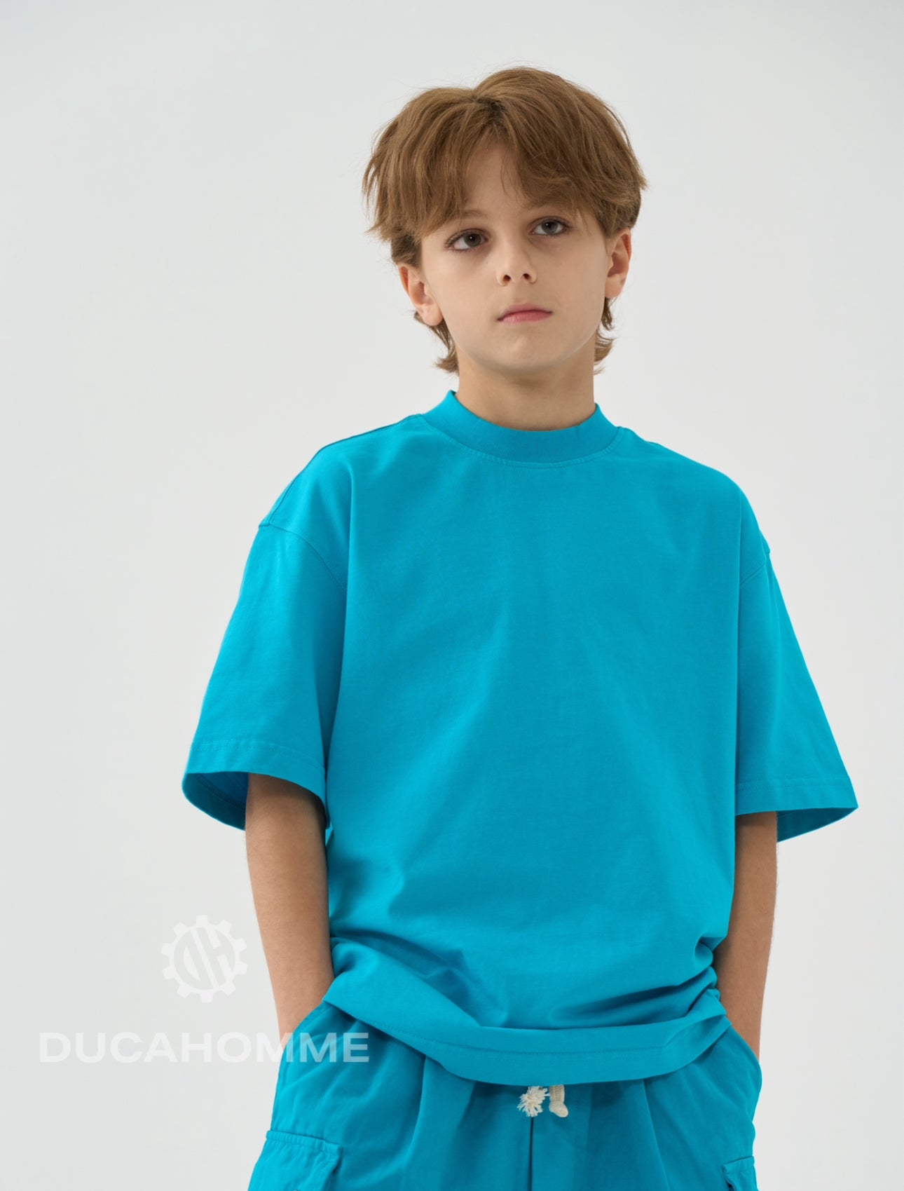 T-Shirt bambino Turchese