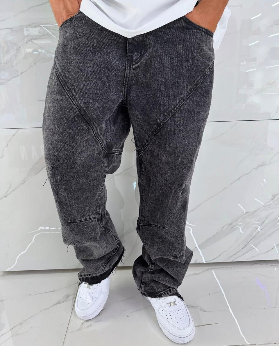Jeans baggy slavato