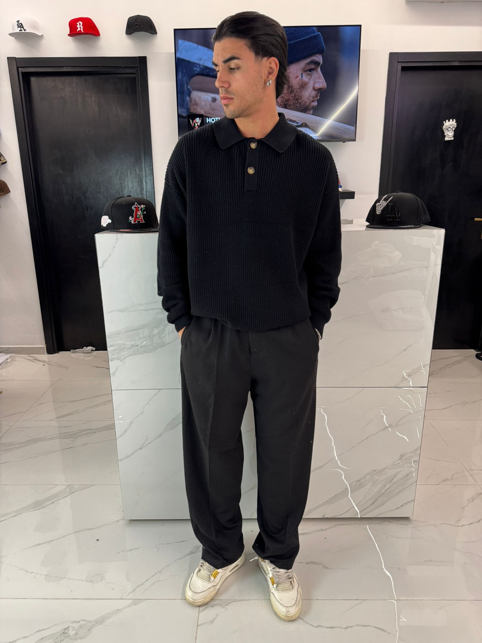 Felpa in polo over
