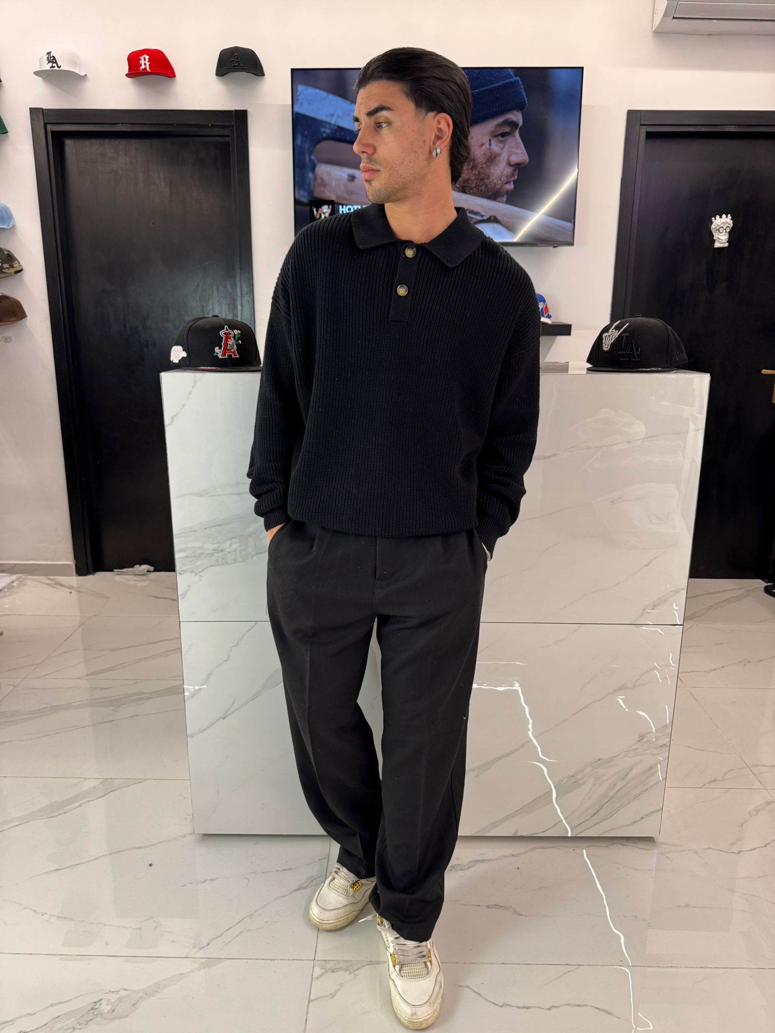 Felpa in polo over
