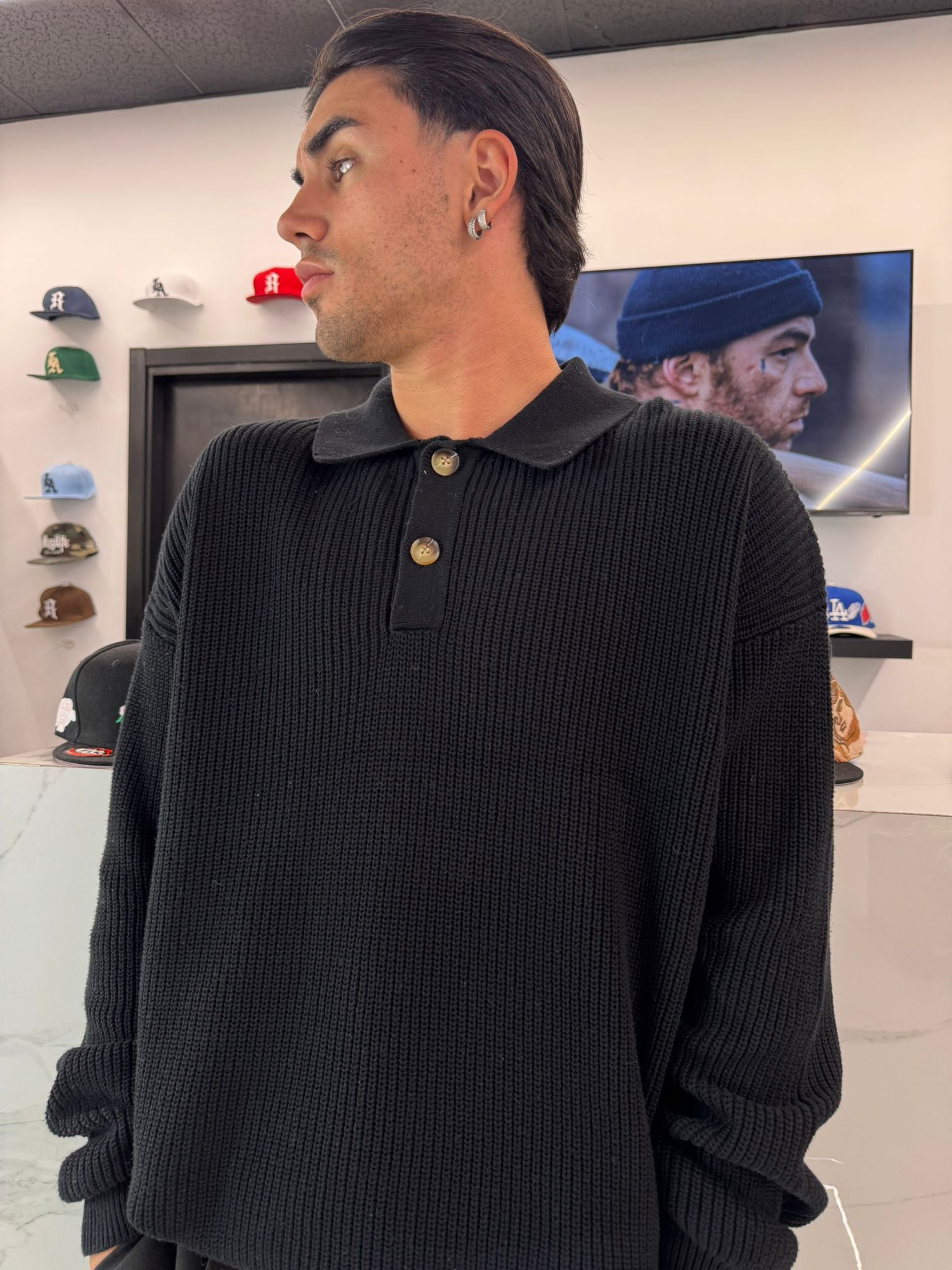Felpa in polo over