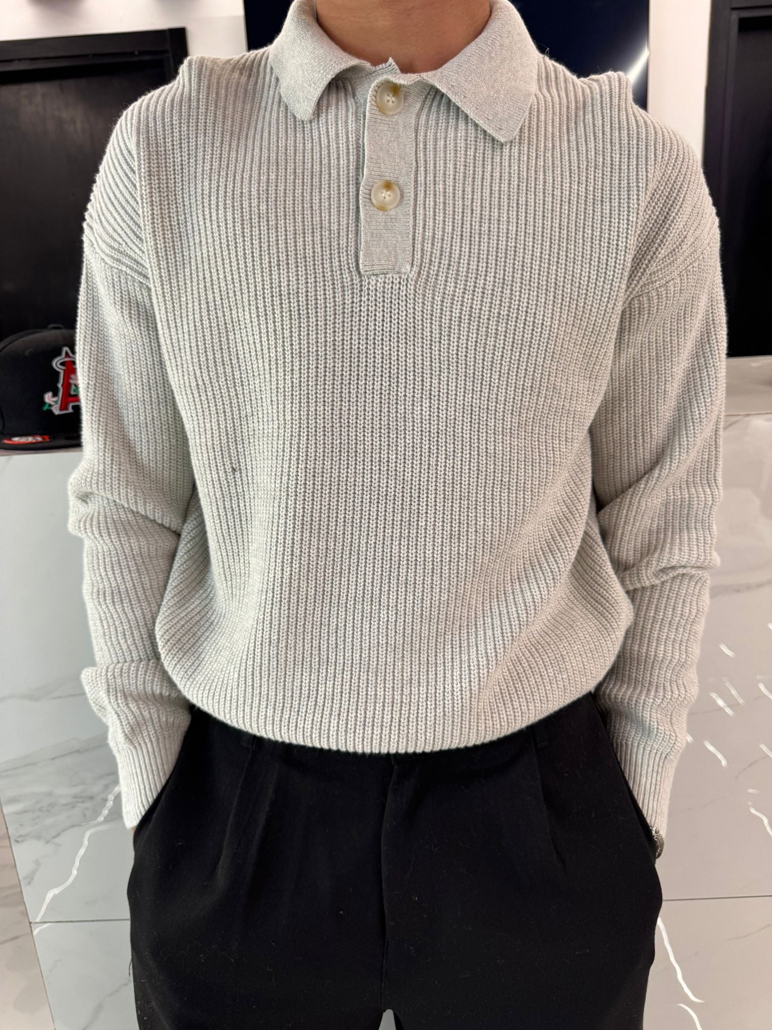 Felpa in polo over