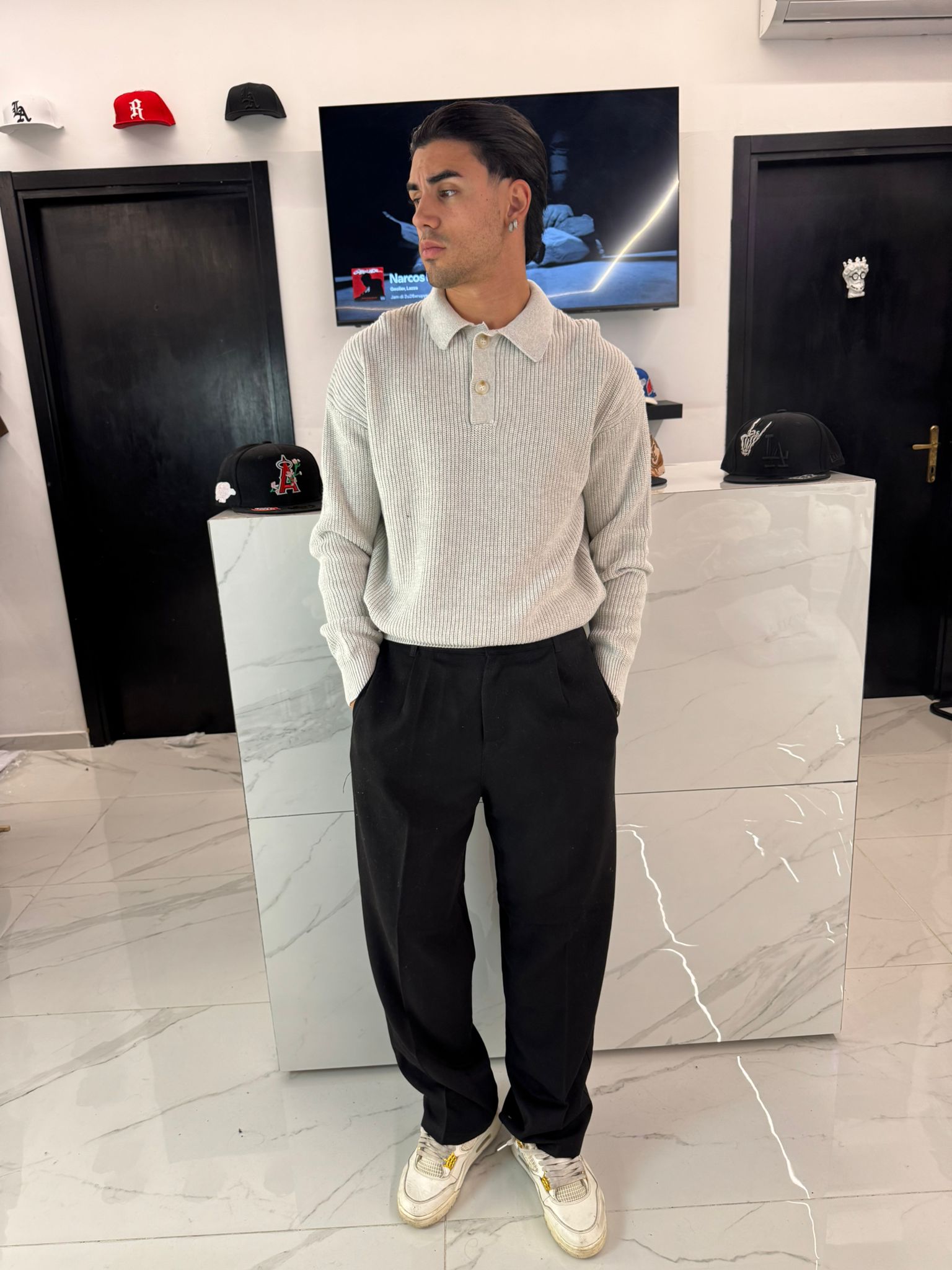 Felpa in polo over