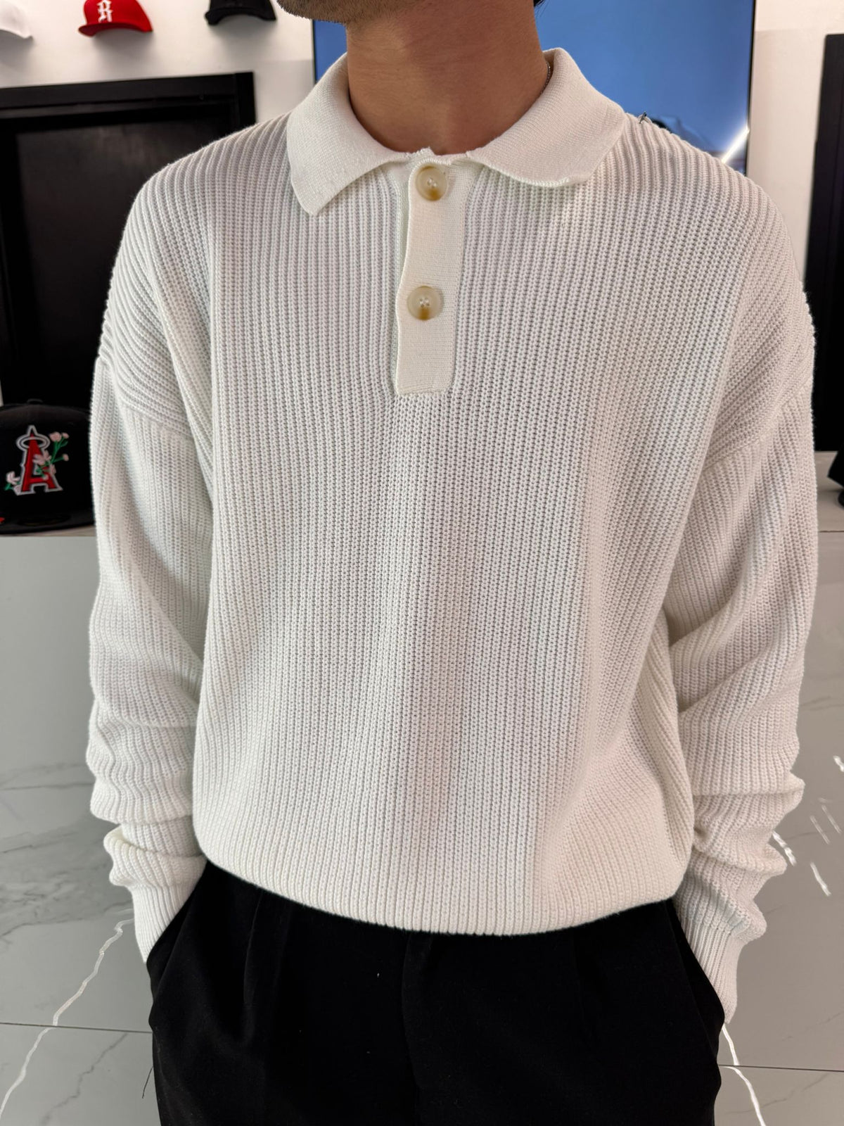 Felpa in polo over