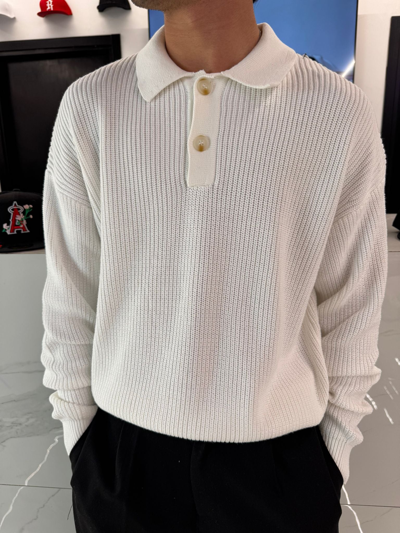 Felpa in polo over