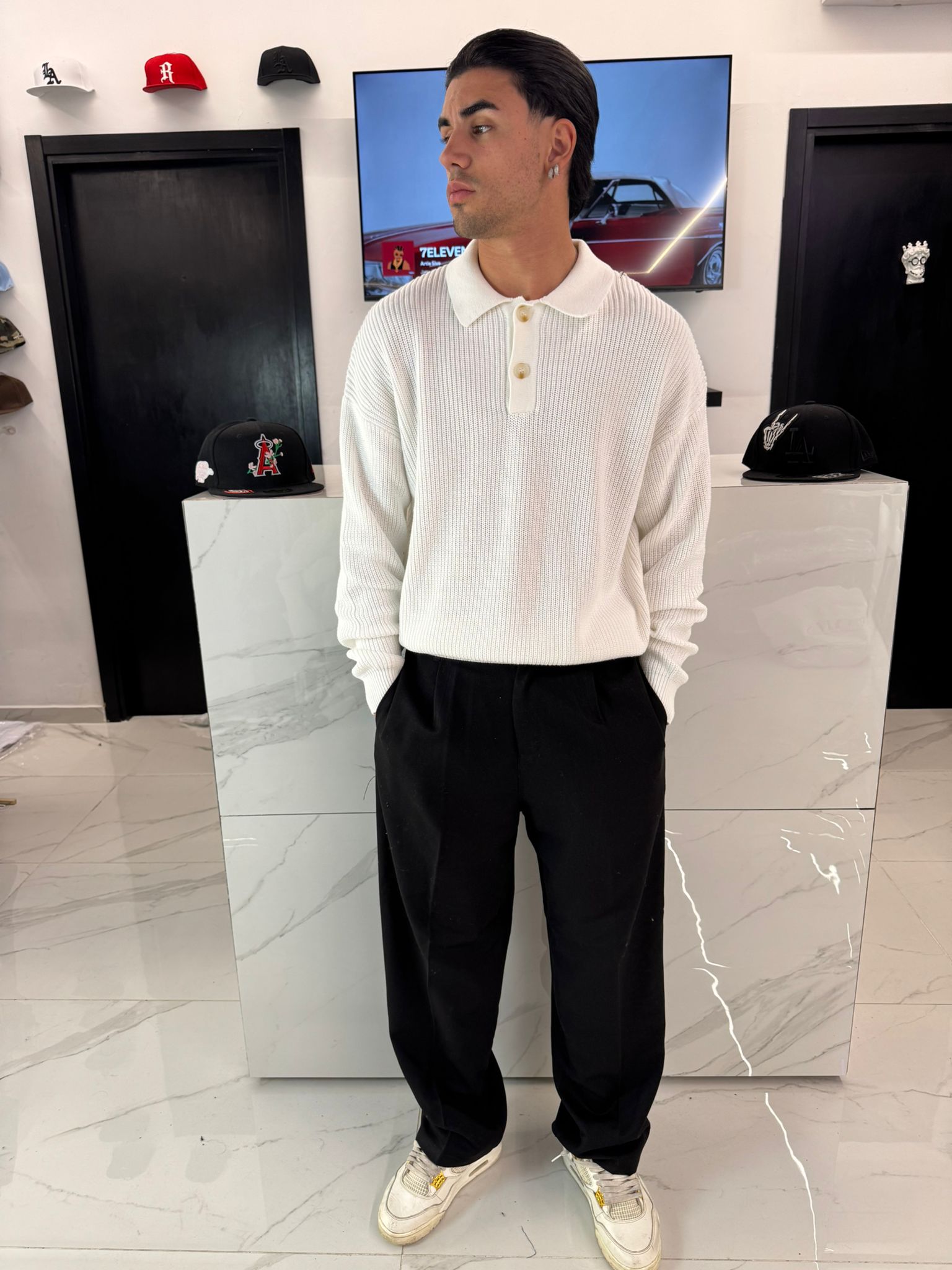 Felpa in polo over