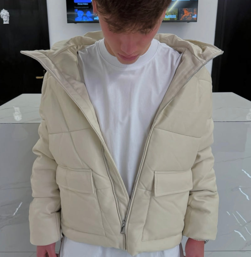 Giubbotto Beige ecopelle