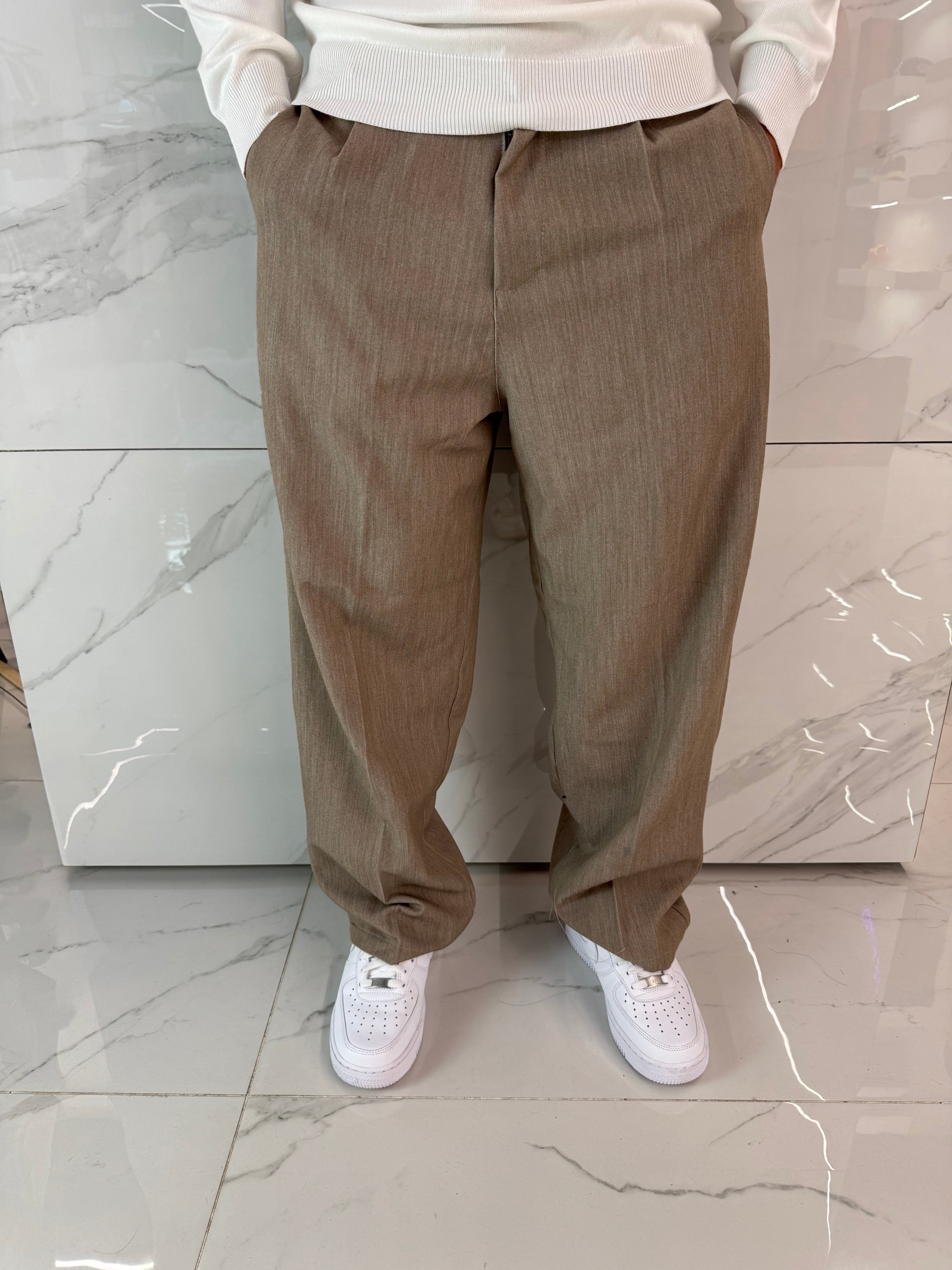 Pantaloni eleganti Baggy beige