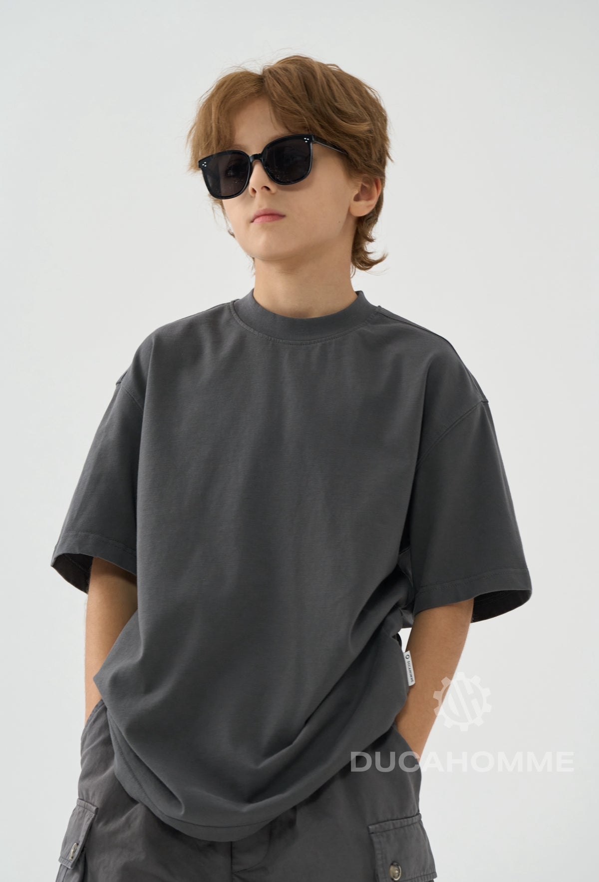 T-Shirt bambino Grigio scuro