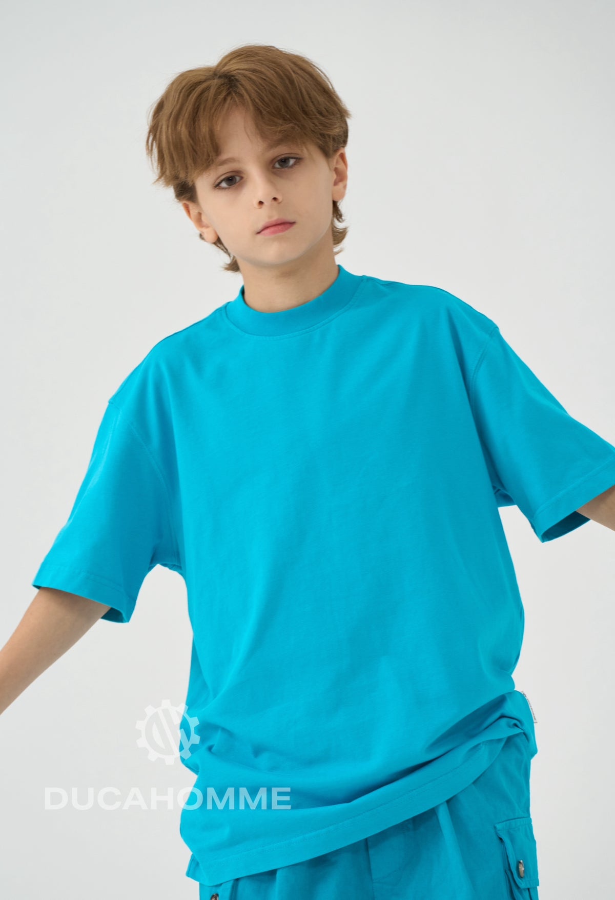 T-Shirt bambino Turchese